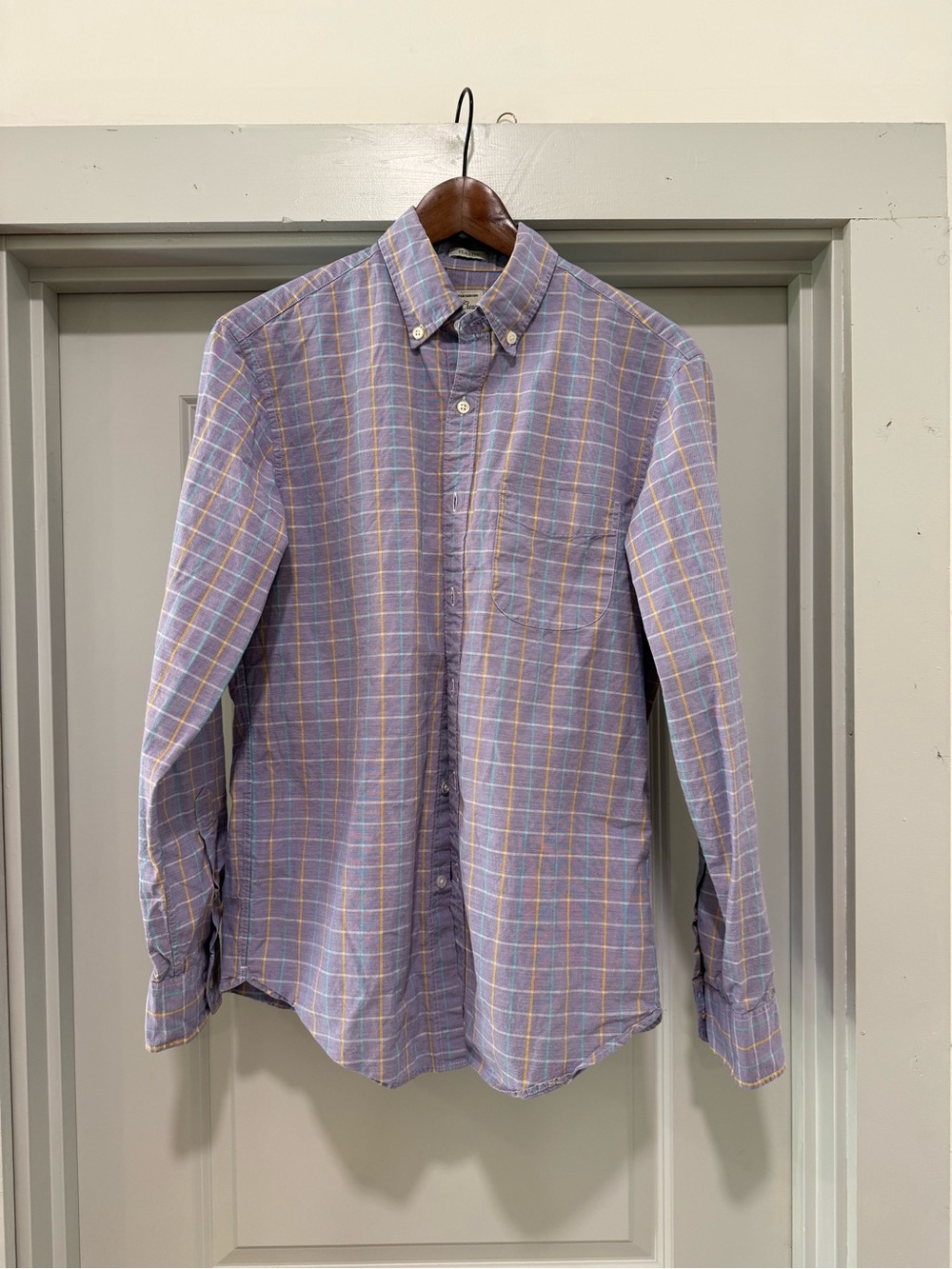 Men's jcrew Purple Plaid Button-Down Shirt